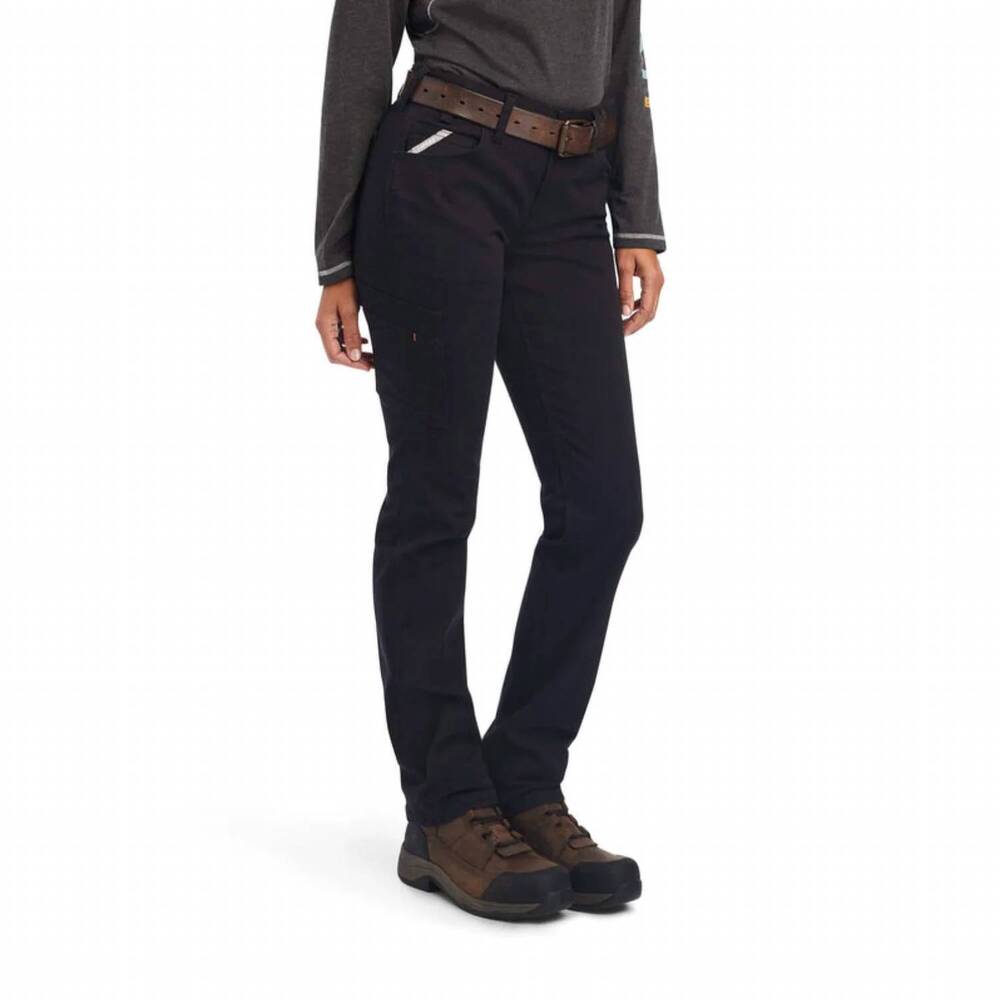 NEW ARIAT women's rebar durastretch straight leg pants in black